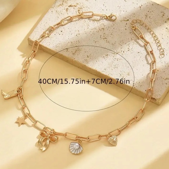 Ana Luisa Gold The Everyday Charm Necklace with Star and Shell Accents - Picture 2 of 4